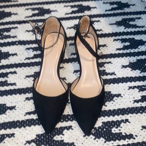 Black closed toe heels. Point tip, brand a new day.